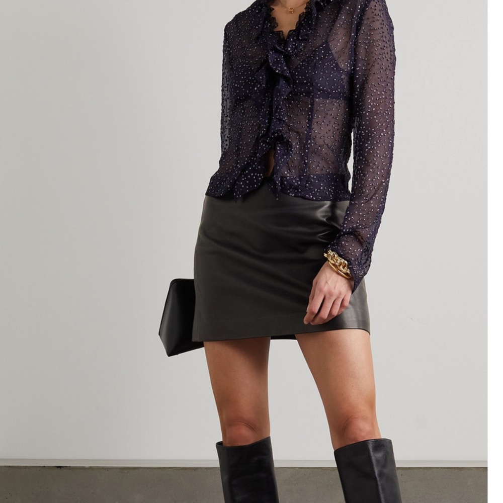 Gauchere Leather Skirt 38